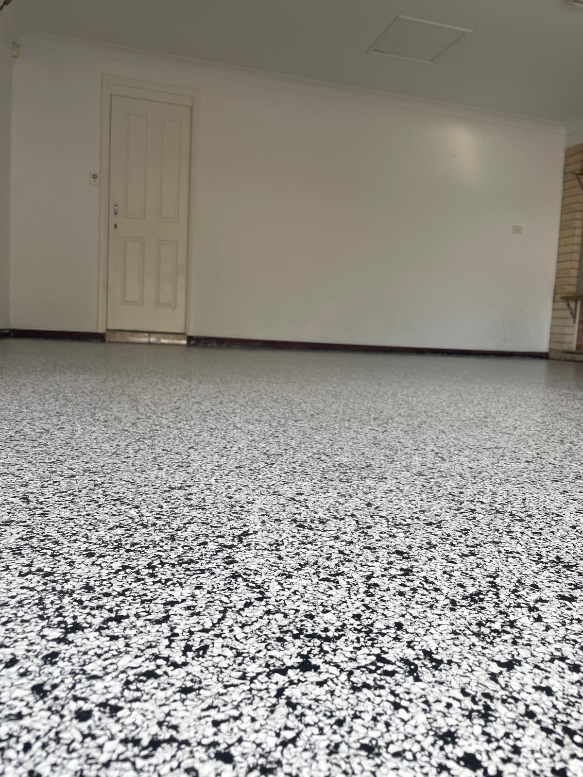 West Hoxton garage after black epoxy